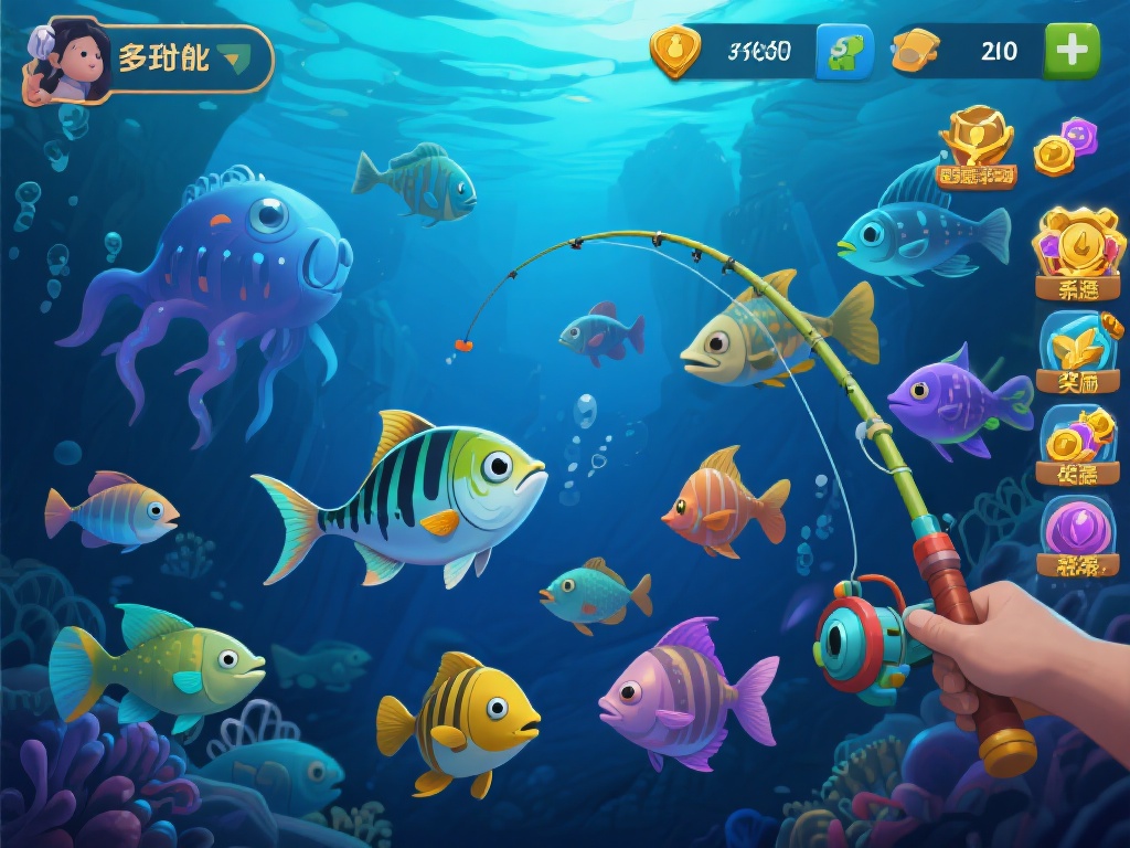 多元化鱼种与奖励系统
游戏内设有各种稀有鱼种和深