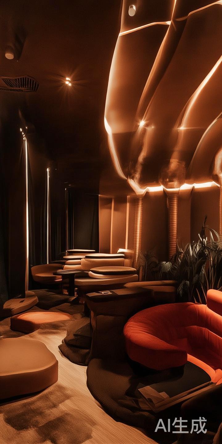 在乐米娱乐厅，环境布局注重舒适与私密性，灯光柔和、